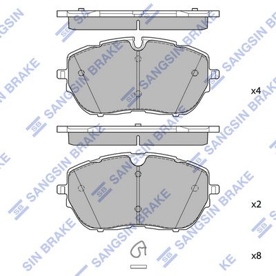 SP4241 Hi-Q Комплект тормозных колодок, дисковый тормоз