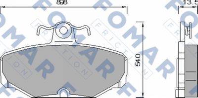 FO468981 FOMAR Friction Комплект тормозных колодок, дисковый тормоз