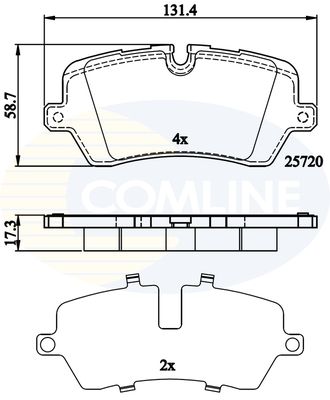 CBP02256 COMLINE Комплект тормозных колодок, дисковый тормоз