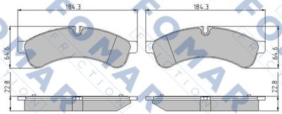 FO929281 FOMAR Friction Комплект тормозных колодок, дисковый тормоз