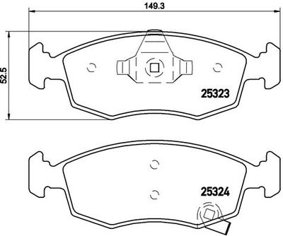 P11031 BREMBO Комплект тормозных колодок, дисковый тормоз