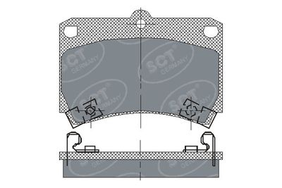 SP131PR SCT - MANNOL Комплект тормозных колодок, дисковый тормоз