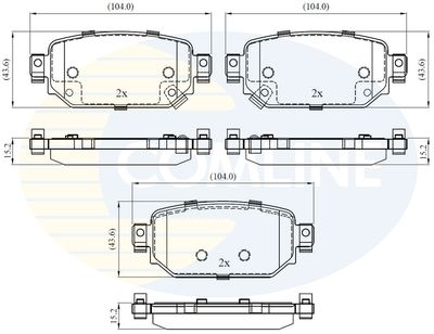 CBP32442 COMLINE Комплект тормозных колодок, дисковый тормоз