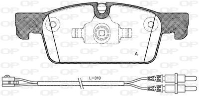 BPA146101 OPEN PARTS Комплект тормозных колодок, дисковый тормоз