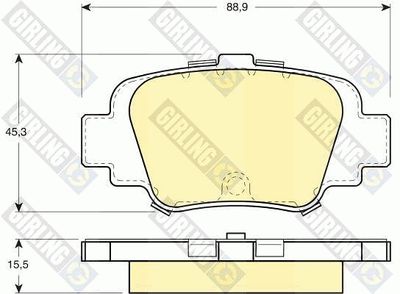 6110609 GIRLING Комплект тормозных колодок, дисковый тормоз