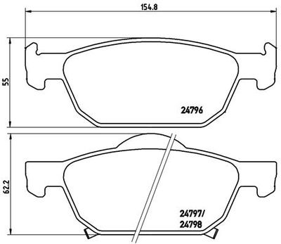 P28044X BREMBO Комплект тормозных колодок, дисковый тормоз