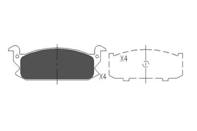 KBP1503 KAVO PARTS Комплект тормозных колодок, дисковый тормоз