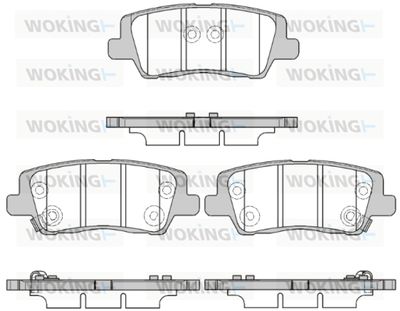 P1464305 WOKING Комплект тормозных колодок, дисковый тормоз