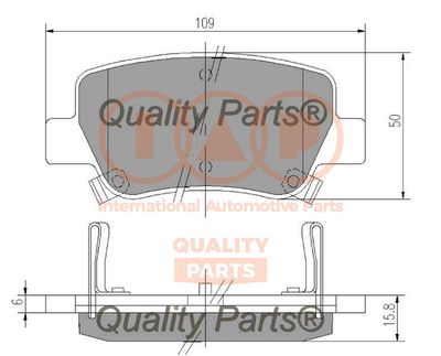 70417203 IAP QUALITY PARTS Комплект тормозных колодок, дисковый тормоз