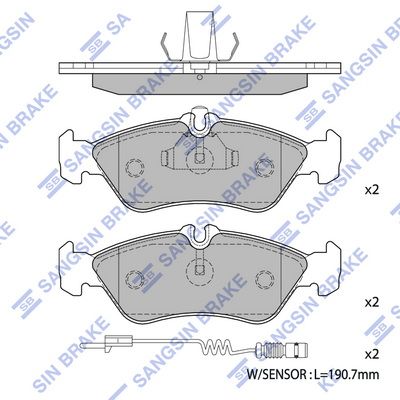 SP1274 Hi-Q Комплект тормозных колодок, дисковый тормоз