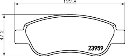 8DB355028071 HELLA PAGID Комплект тормозных колодок, дисковый тормоз