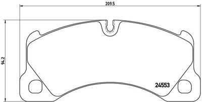 P65017 BREMBO Комплект тормозных колодок, дисковый тормоз