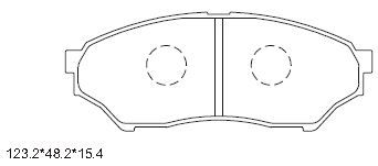 KD4264 ASIMCO Комплект тормозных колодок, дисковый тормоз