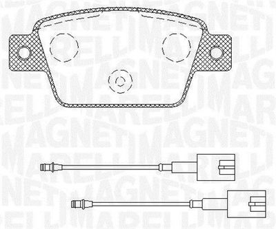 363916060568 MAGNETI MARELLI Комплект тормозных колодок, дисковый тормоз