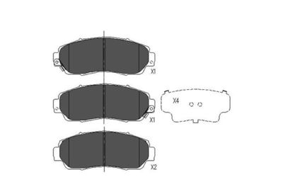 KBP2046 KAVO PARTS Комплект тормозных колодок, дисковый тормоз