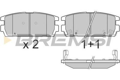 BP3143 BREMSI Комплект тормозных колодок, дисковый тормоз