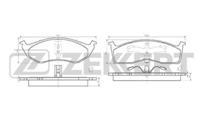 BS1330 ZEKKERT Комплект тормозных колодок, дисковый тормоз