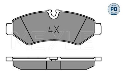 0252074720PD MEYLE Комплект тормозных колодок, дисковый тормоз