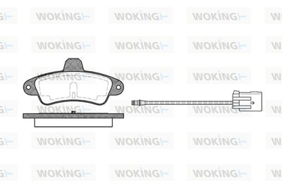 P533302 WOKING Комплект тормозных колодок, дисковый тормоз