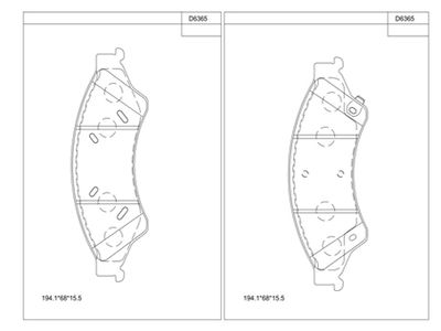 KD6365 ASIMCO Комплект тормозных колодок, дисковый тормоз