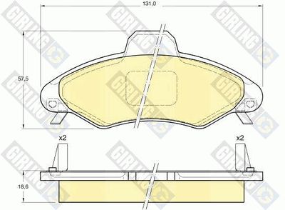 6113493 GIRLING Комплект тормозных колодок, дисковый тормоз