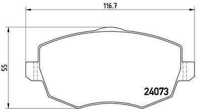 P23094 BREMBO Комплект тормозных колодок, дисковый тормоз