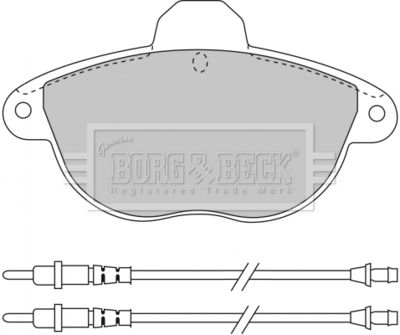 BBP1455 BORG & BECK Комплект тормозных колодок, дисковый тормоз