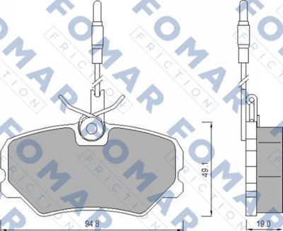 FO492281 FOMAR Friction Комплект тормозных колодок, дисковый тормоз