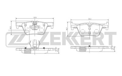 BS2149 ZEKKERT Комплект тормозных колодок, дисковый тормоз