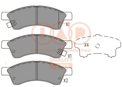 70422043 IAP QUALITY PARTS Комплект тормозных колодок, дисковый тормоз