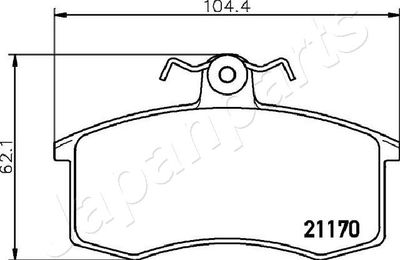 PA045AF JAPANPARTS Комплект тормозных колодок, дисковый тормоз