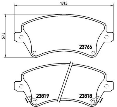 P83064 BREMBO Комплект тормозных колодок, дисковый тормоз