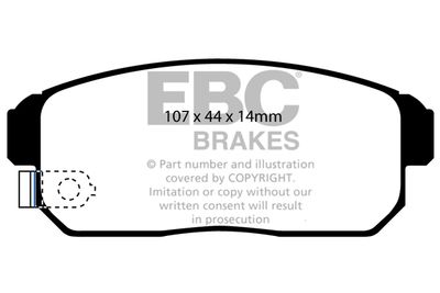 DP1691 EBC Brakes Комплект тормозных колодок, дисковый тормоз