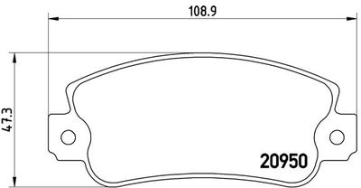 P23021 BREMBO Комплект тормозных колодок, дисковый тормоз