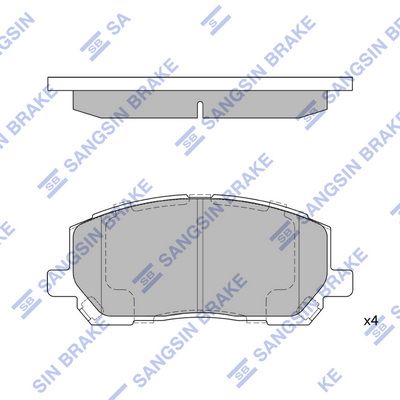 SP1384 Hi-Q Комплект тормозных колодок, дисковый тормоз