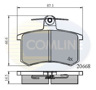 CBP0558 COMLINE Комплект тормозных колодок, дисковый тормоз