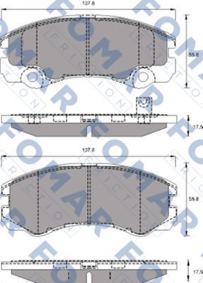 FO684381 FOMAR Friction Комплект тормозных колодок, дисковый тормоз