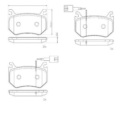 P23184 BREMBO Комплект тормозных колодок, дисковый тормоз