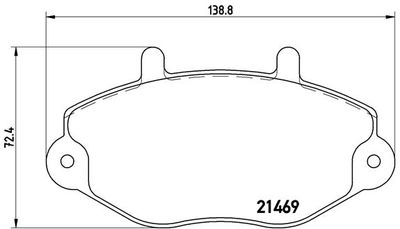 P24033 BREMBO Комплект тормозных колодок, дисковый тормоз