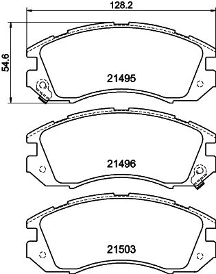 8DB355027011 HELLA PAGID Комплект тормозных колодок, дисковый тормоз