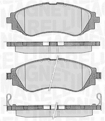 363916060206 MAGNETI MARELLI Комплект тормозных колодок, дисковый тормоз