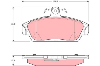 GDB859 TRW Комплект тормозных колодок, дисковый тормоз