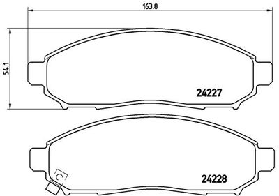 P56059 BREMBO Комплект тормозных колодок, дисковый тормоз