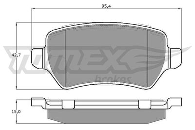 TX12971 TOMEX Brakes Комплект тормозных колодок, дисковый тормоз