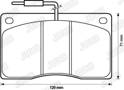 571321J JURID Комплект тормозных колодок, дисковый тормоз