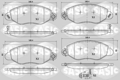 6216058 SASIC Комплект тормозных колодок, дисковый тормоз