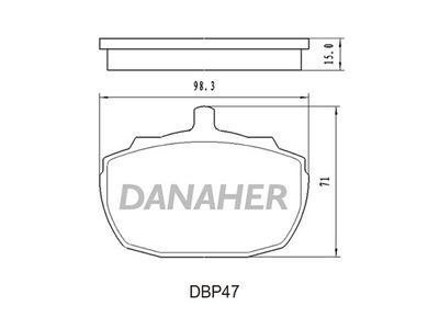 DBP47 DANAHER Комплект тормозных колодок, дисковый тормоз