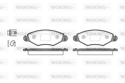 P743320 WOKING Комплект тормозных колодок, дисковый тормоз