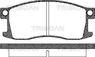 811040054 TRISCAN Комплект тормозных колодок, дисковый тормоз