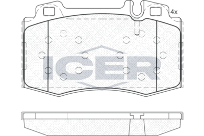 181389 ICER Комплект тормозных колодок, дисковый тормоз